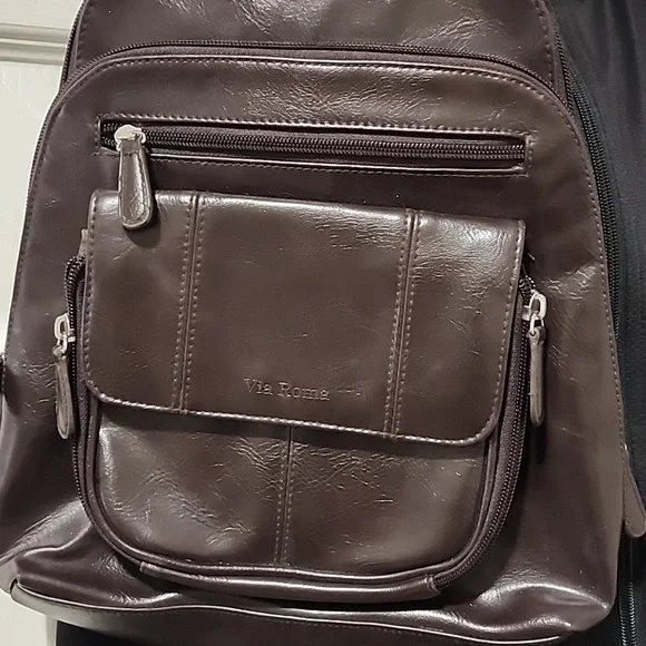 Via Roma Brown back pack - Picture 2 of 9